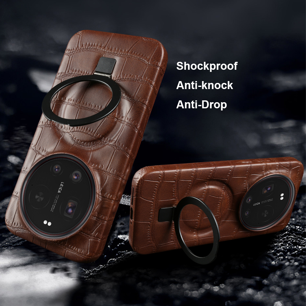 Photography Xiaomi 17 Ultra - Magnetic Stand Holder Leather Phone Case