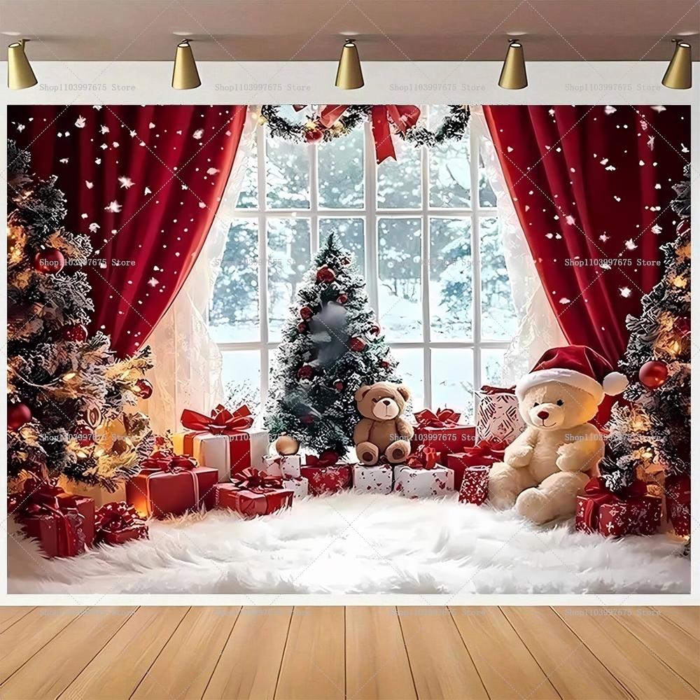 Photography Sport - Merry Christmas Backdrops Wonderland Snowman Decor