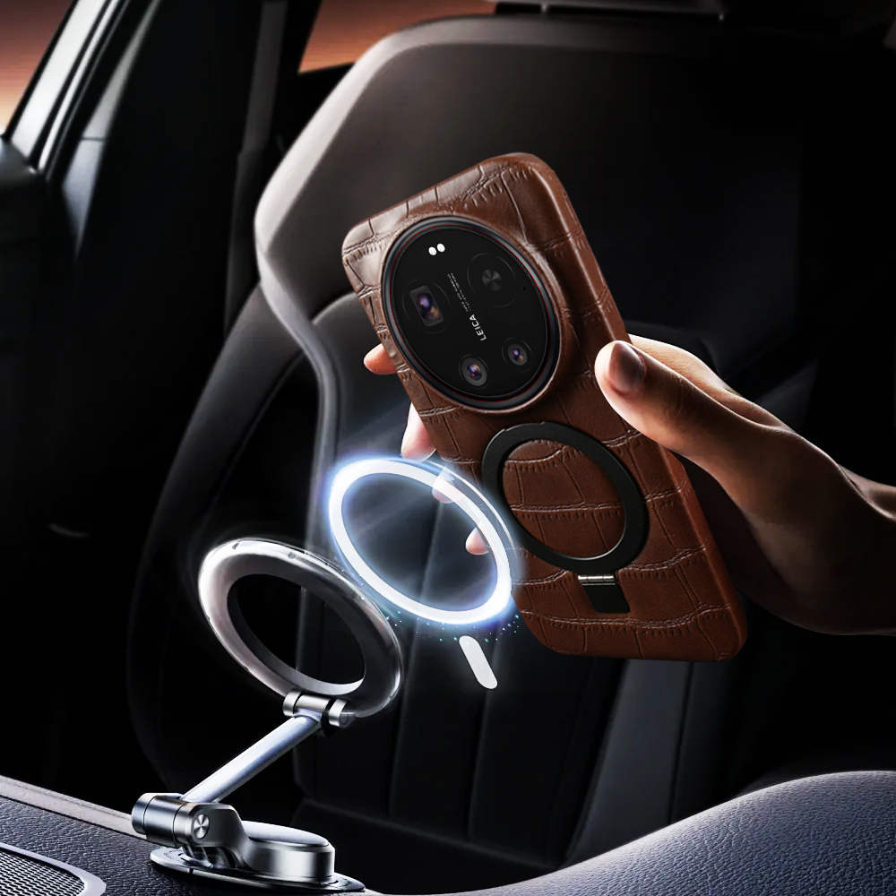 Magnetic Stand Holder Leather  - مراجعة Photography Xiaomi 17 Ultra وسعره