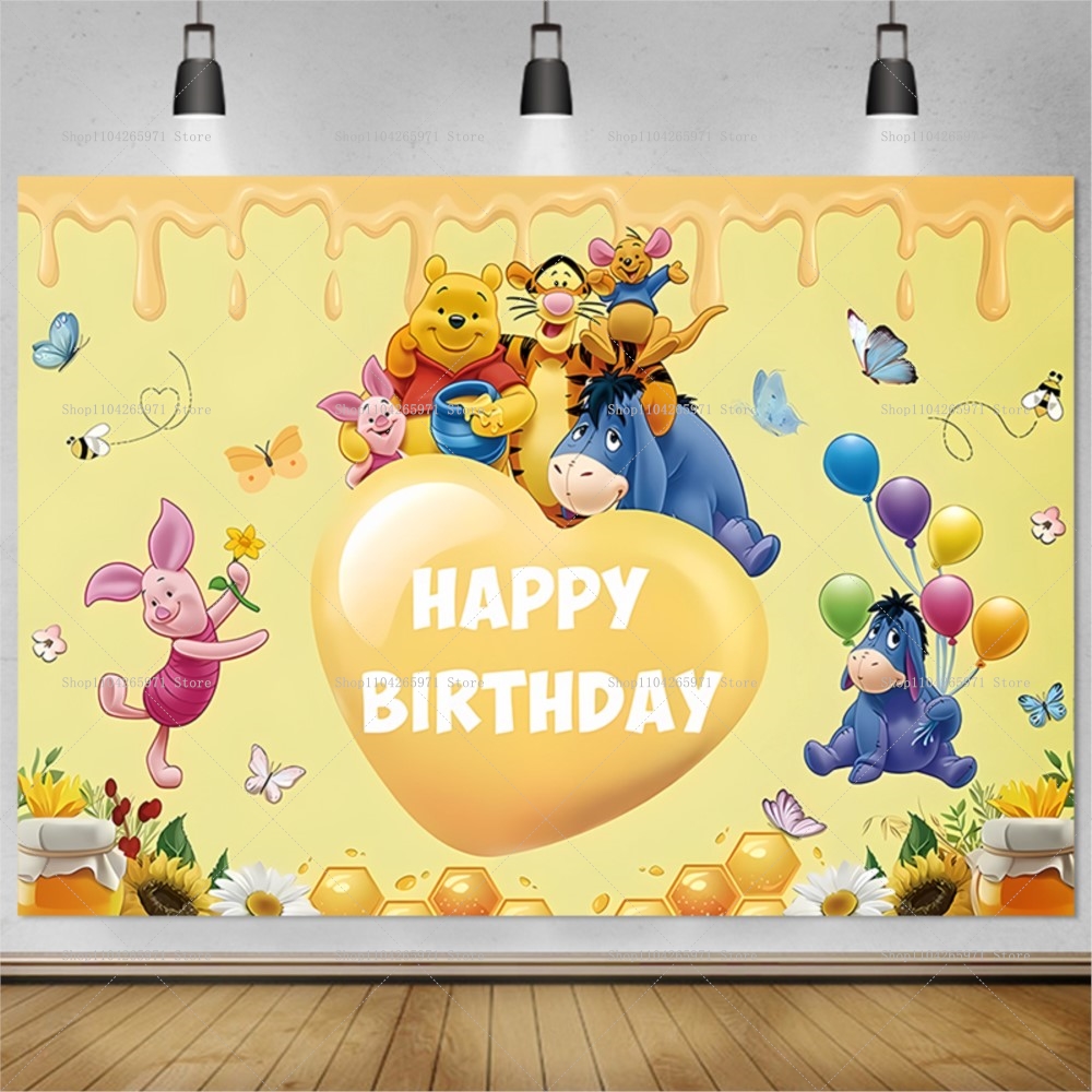 Disney Winnie the Pooh Backdro - مراجعة Photography Zebra وسعره