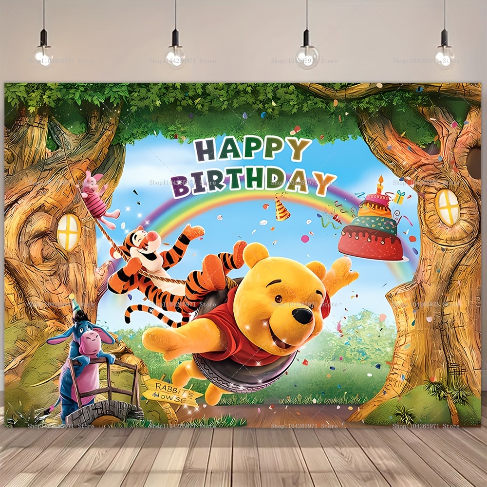 Disney Winnie the Pooh Backdro - مراجعة Photography Zebra وسعره