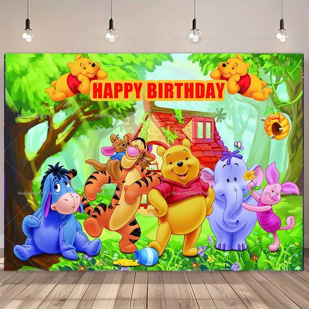 Disney Winnie the Pooh Backdro - مراجعة Photography Zebra وسعره