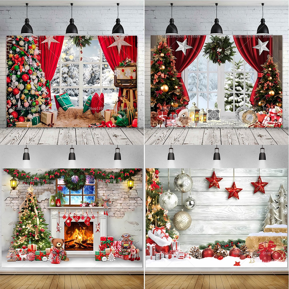 Christmas Tree Party Backdrop  - مراجعة Photography Zebra وسعره