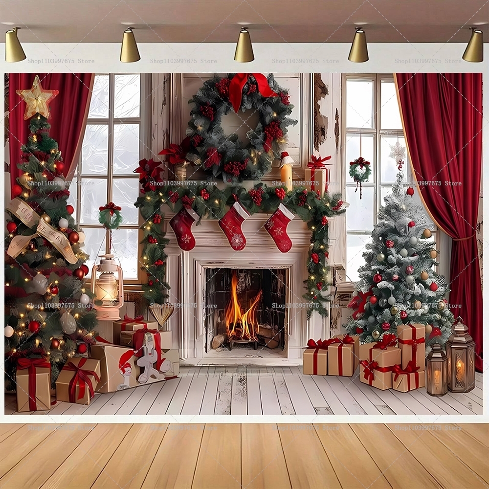 Merry Christmas Backdrops Wond - مراجعة Photography Sport وسعره