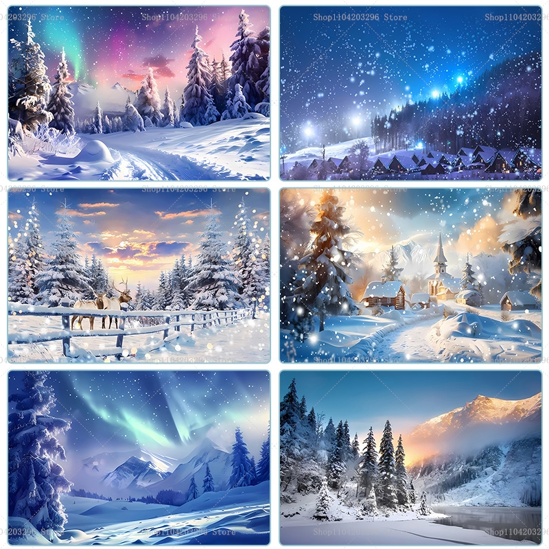 Dreamy Winter Pine Forest Moun - مراجعة Photography Zebra وسعره