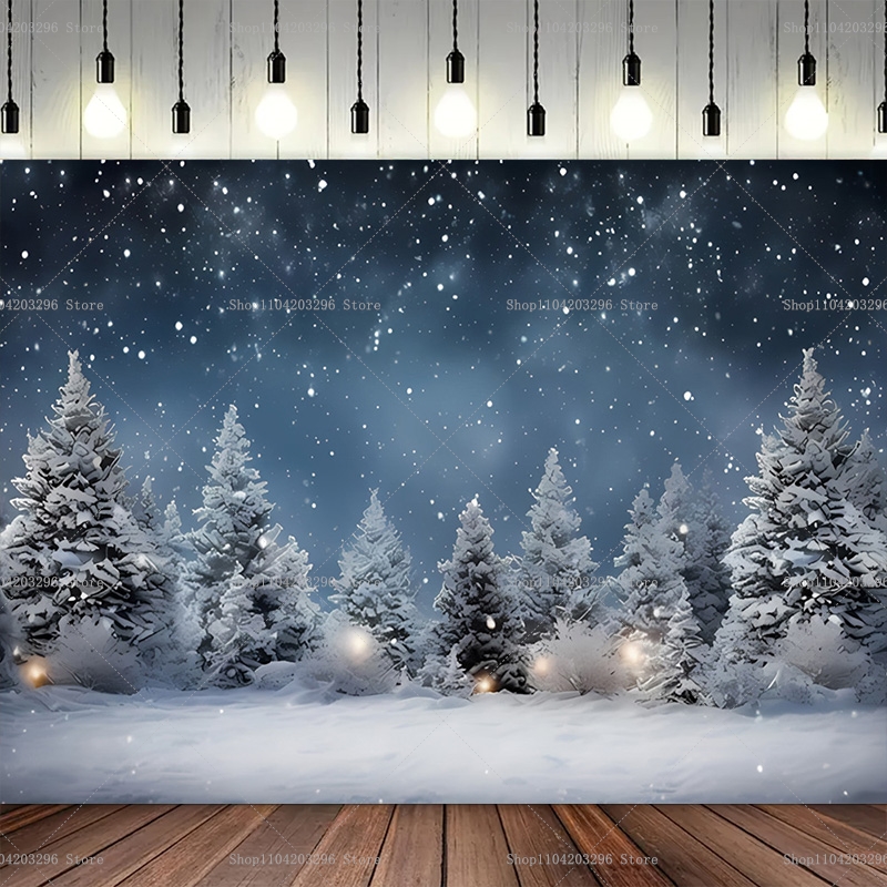 Dreamy Winter Pine Forest Moun - مراجعة Photography Zebra وسعره