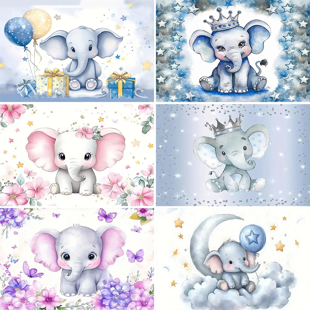 Cartoon Elephant  Birthday Par - مراجعة Photography Sport وسعره