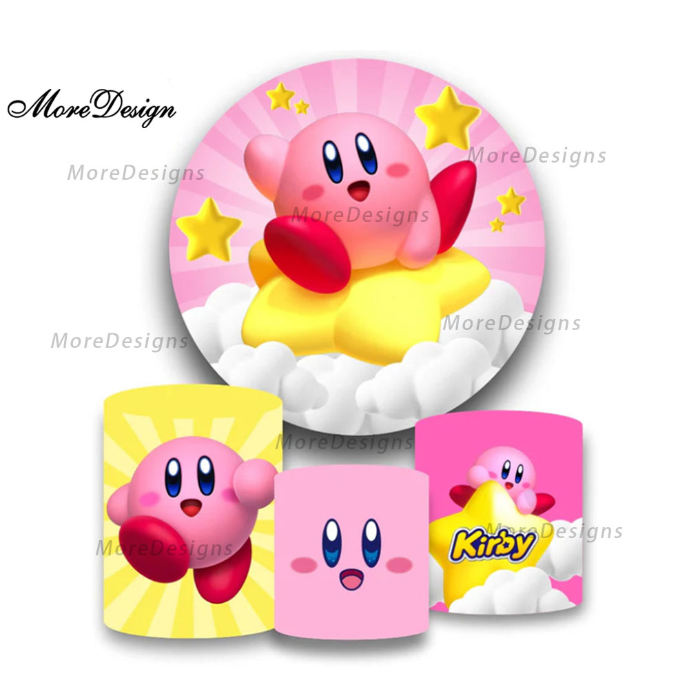 Cartoon Star Kirby Round Backd - مراجعة Photography Sport وسعره