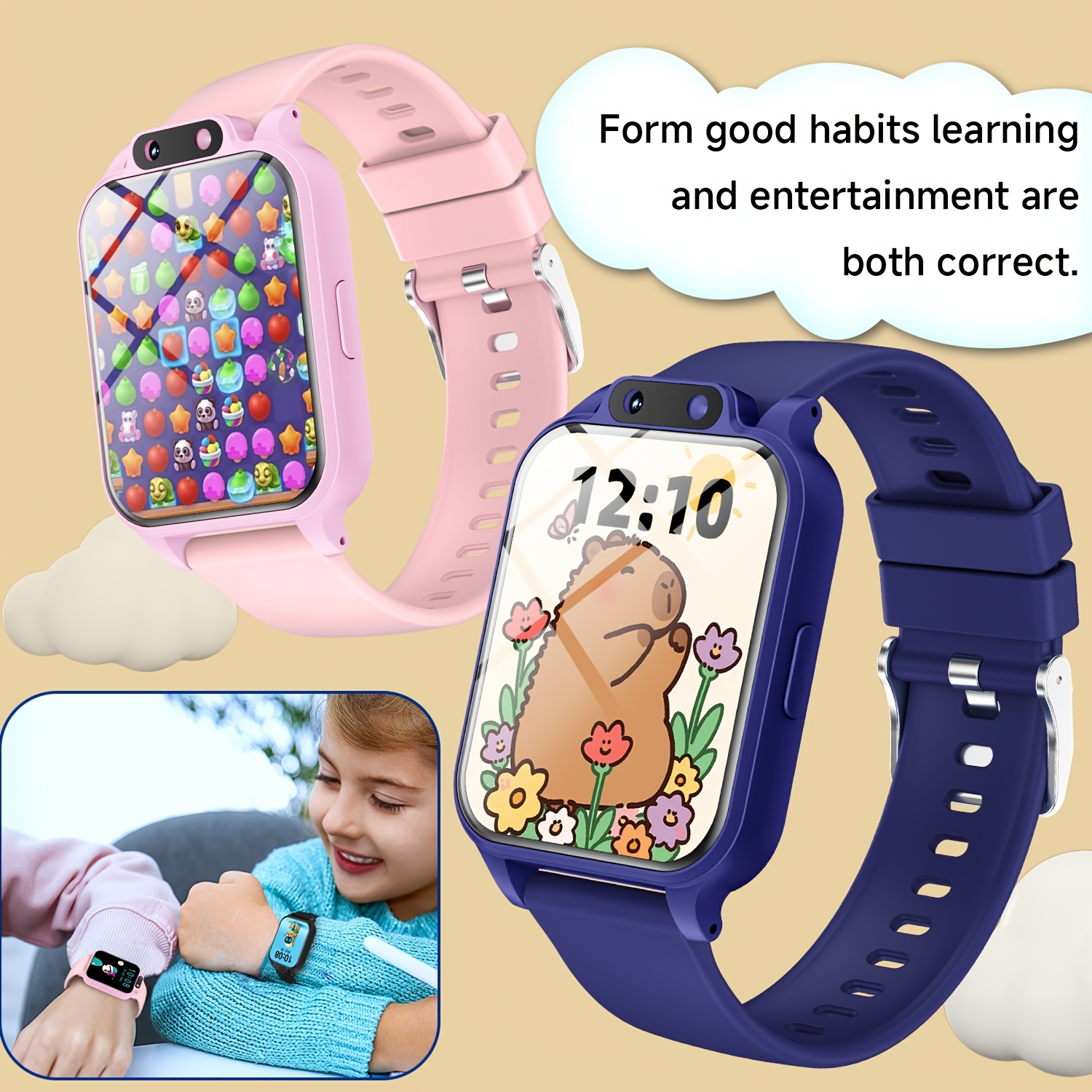 Youngsters's Smart Watch with  - مراجعة Photography Game وسعره