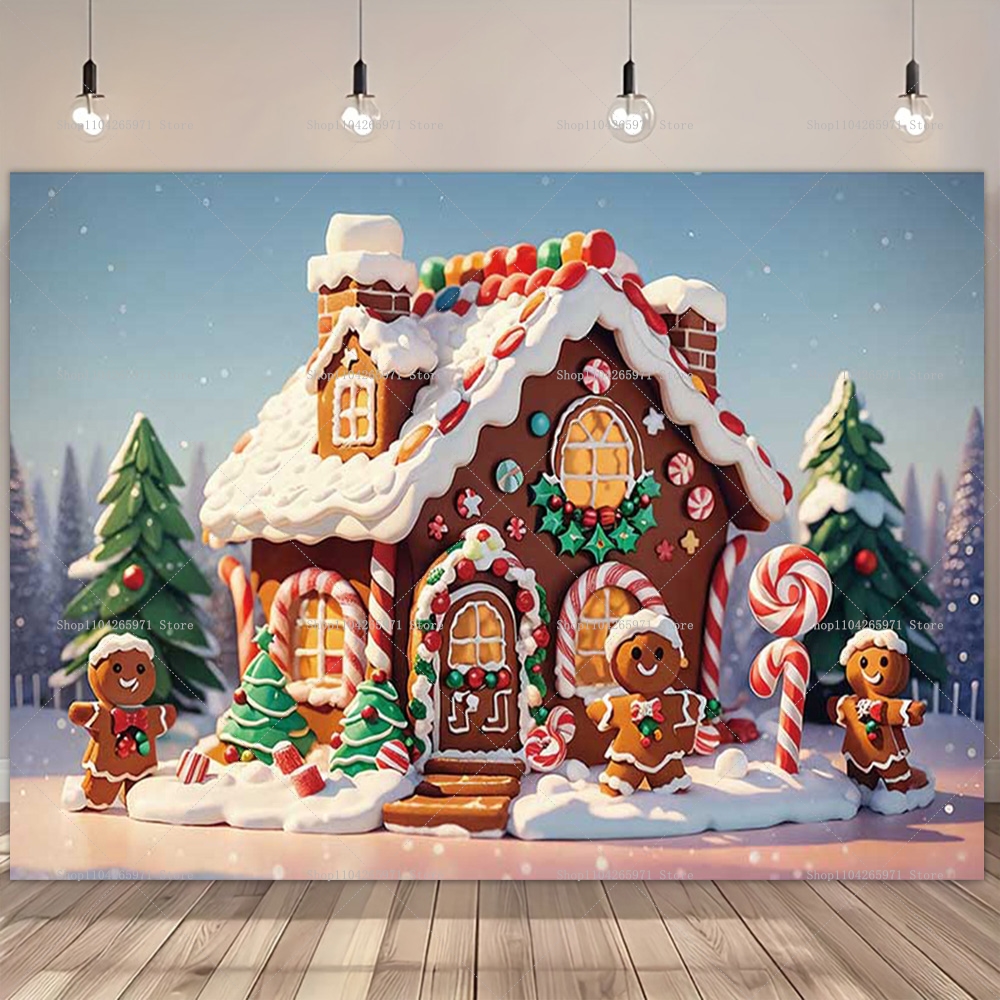 Christmas Gingerbread House Ba - مراجعة Photography Zebra وسعره