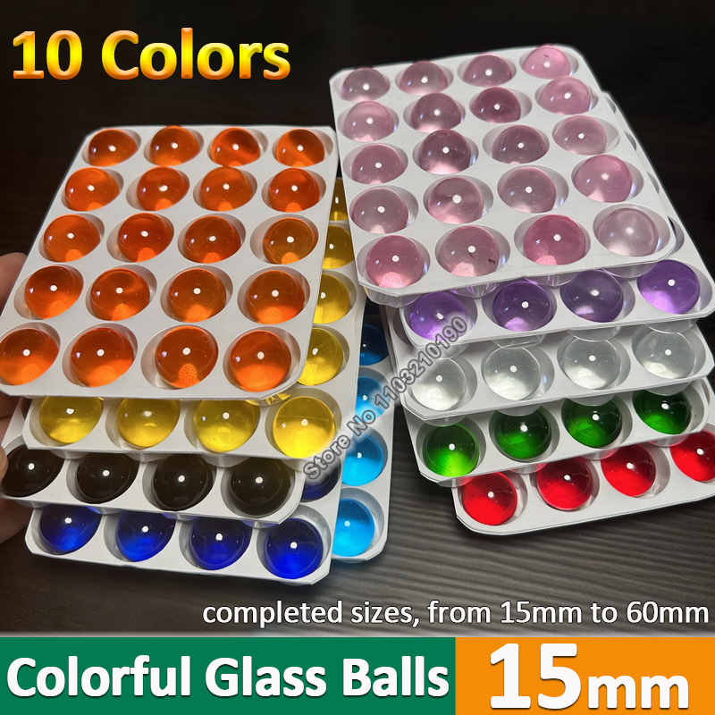 10/20pcs Solid Color Glass Bal - مراجعة Photography Game وسعره