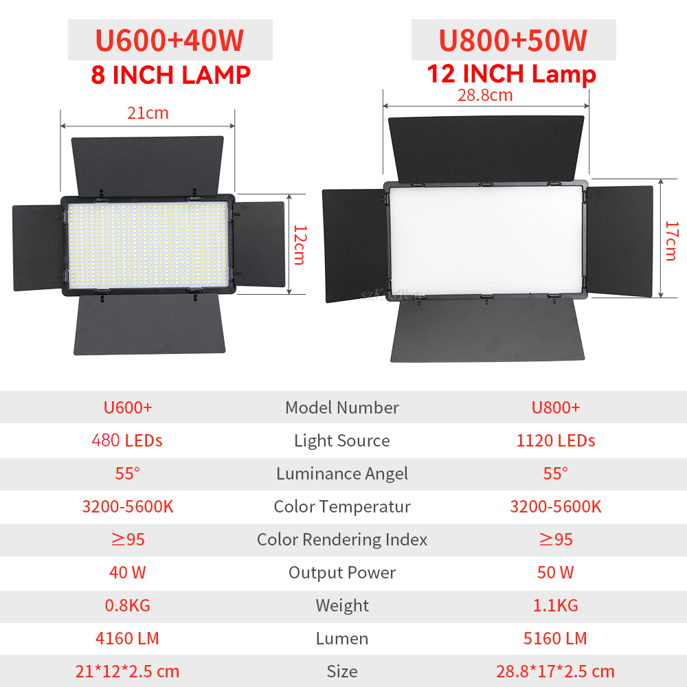 U800 U600 LED Photo Studio Vid - مراجعة Photography Game وسعره
